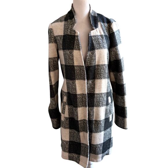Vero Moda Gray Flannel Shacket Medium Tunic Sweater Jacket Winter Warm Cozy Soft - Picture 1 of 8